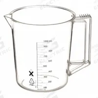 APPROVED VENDOR Beaker: Low Form with Handle, Polymethylpentene, Clear, 1,000 mL, 142 mm Outside Dia (MPN 6FAF7). Key specifications — Clarity: Clear; Body Color: Colorless; Brand: APPROVED VENDOR; Product Type: Beaker; Includes Graduations: Yes.