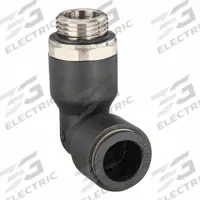 LEGRIS Push-Fit Elbow Fitting: 16 mm OD x 1/2 in Pipe Size, Push-to-Connect x MBSPP, Black (MPN 3199 16 21). Key specifications — Brand: LEGRIS.