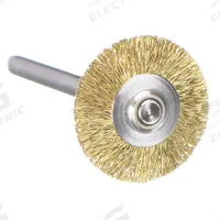 DREMEL Rotary Tool Brush: 3/4 in Brush Dia, Wheel Brush, Crimped, Mounted, Brass, 2 PK (MPN 535-02). Key specifications — attr1097267: DREMEL; attr1097272: Mounted; attr1097273: Wheel Brush; attr1097274: Crimped.