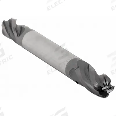 APPROVED VENDOR Ball End Mill: Carbide, AlTiN Coated, Double End, 4 Flute, 13/64" Mill Dia - Double-End Carbide Ball End Mills