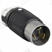 HUBBELL Locking Plug: Non-NEMA, Black/White, 250V DC/600V AC, 50 A, 2 Pole, 3 Blade (MPN HBL3763C). Key specifications — Brand: HUBBELL.