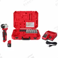 MILWAUKEE Cable Stripper Kit: M12, For Copper, 17 Bushings, 750 kcmil Max (MPN 2435CU-21S). Key specifications — attr532088: Bare Tool; attr533550: Copper; attr533549: 750 MCM.