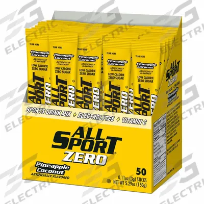 ALL SPORT Sports Drink Mix: Pineapple Coconut, Single-Serve, 5.3 oz Concentrate Per Pack - Sugar-Free Concentrates