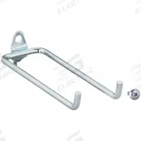 APPROVED VENDOR Double Rod Pegboard Hook: 1/4 in Peg Hole, For 1 in Pegboard Hole Spacing, 10 PK (MPN 5TPD7). Key specifications — Finish: Zinc-Plated; Color: Silver; Locking System: Screw-In; Mounting Type: Surface; Accessory Type: Double Rod Hook; Brand: APPROVED VENDOR.