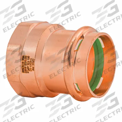 QUICKFITTING SUREPRESS Press Copper FNPT Adapter: 1 1/2 in CTS x 1 1/2 in Pipe size - Plumbing Copper & Bronze Press Tube Fittings with Seal Window