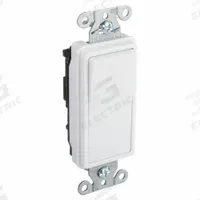 BRYANT Wall Switch: Rocker Switch, 3-Way, Maintained, White, 120/277V AC, 20 A (MPN 9903W). Key specifications — Illuminated: No; Voltage Rating: 120/277V AC.