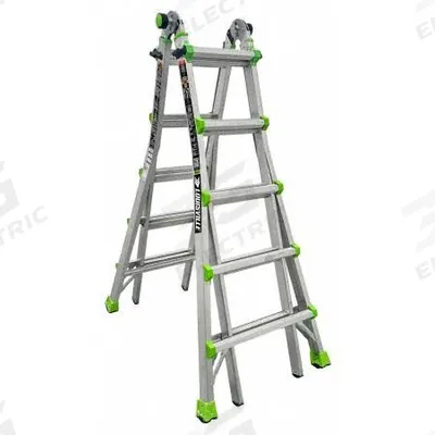 LOUISVILLE LADDER Multipurpose Ladder: 6 Configurations, Aluminum, 300 lb Load Capacity - Staircase & Extending Multifunction Ladders