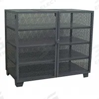 JAMCO Storage Cabinet: 60 in x 24 in x 54 in, 4 Fixed Shelves, Swing Handle & Padlock Hasp, Legs (MPN MD260BL). Key specifications — Brand: JAMCO; Body Panel Type: Ventilated; Base Type: Legs; Cabinet Color: Black; Frame Assembled: Assembled.