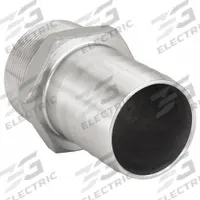 APPROVED VENDOR Barbed Hose Fitting: For 1 1/2 in Hose I.D., Hose Barb x NPT, Male x Male, Hex (MPN HB150SS). Key specifications — Fitting Connection Type: Hose Barb x NPT; Fitting Gender: Male x Male; Nipple Grip Type: Hex; Brand: APPROVED VENDOR.