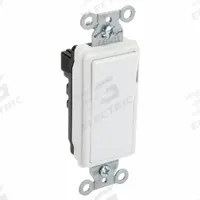 HUBBELL Wall Switch: Rocker Switch, Single Pole, Maintained, White, 120/277V AC, 15 A (MPN SNAP2101ILW). Key specifications — Illuminated: Yes; Voltage Rating: 120/277V AC.