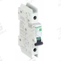 SCHNEIDER ELECTRIC IEC Miniature Circuit Breaker: 3 A Amps, 60V DC, 14kA at 120/240V AC, Screw Clamp (MPN M9F43103). Key specifications — Brand: SCHNEIDER; DC Voltage Rating: 60V DC; Max. AIR Rating: 14kA at 120/240V AC; Terminal Connection: Screw Clamp; AC Voltage Rating: 240/415V AC.