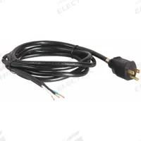 APPROVED VENDOR Power Cord: 12 ft Lg, 3/18, 5-15P Plug, Bare Wire Receptacle, SJT, PVC, 10 A Current (MPN 1FD83). Key specifications — Brand: APPROVED VENDOR; Jacket Material: PVC.