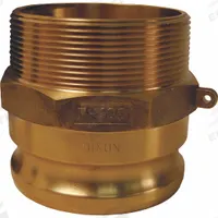 Cam and Groove Adapter: 1/2 in Coupling Size, 1/2 in Hose Fitting Size, 1/2 in -14 Thread Size, MNPT (MPN G50-F-BR). Key specifications — Thread Size: 1/2 in -14; Brand: DIXON VALVE & COUPLING.
