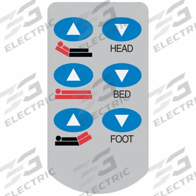 CREST HEALTHCARE SUPPLY Overlay: Compatible with 6 Button HD2 Bed Control, Plastic - Parts & Accessories for Call-for-Assistance Devices