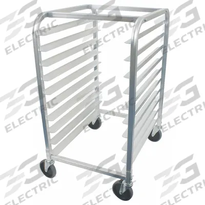 CRESTWARE Pan Rack: 10 Slots, 3 in Betw Shelves, 250 lb Capac, 20 in Wd, 38 in Ht - Half-Size Sheet Pan Racks