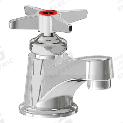 CHICAGO FAUCETS Low Arc Bathroom Faucet: 700, Cast Brass, Polished Chrome Finish - Single-Post Handle Bathroom Faucets