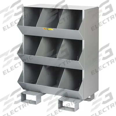 LITTLE GIANT Stationary Storage Bins: 32 in x 20 in x 42 in, Pallet, 9 Compartments - Stationary Stacking Bin Units