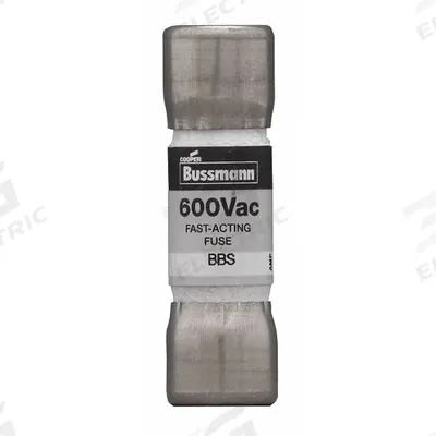 BUSSMANN Fuse: BBS Series, Midget, Fast-Acting, 5 A, 600 V AC, 13/32 in x 1 3/8 in - Fast-Acting Cylindrical Fuses