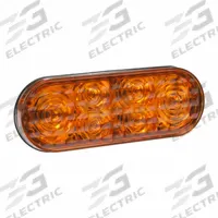 GROTE Strobe Light: Strobe, Green, 2 5/16 in Overall Wd, 11/16 in Overall Ht, LED, 12 to 24V DC (MPN 78194). Key specifications — Operating Voltage: 12 to 24V DC; Number of Flash Patterns: 12; Electrical Connection: Blunt Cut Wires; Mount Type: Grommet; Brand: GROTE; Shape: Oval.