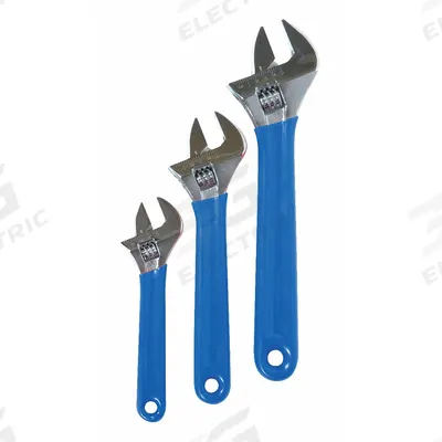 WESTWARD Adjustable Wrench Set: Alloy Steel, Chrome - General Purpose Adjustable Wrench Sets