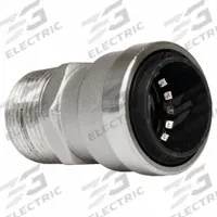 APPROVED VENDOR Push-Fit Adapter Fitting: Straight, 3/4 in OD x 3/4 in Pipe Size, Stainless Steel (MPN SS822MR). Key specifications — Brand: APPROVED VENDOR.