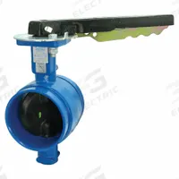 SHARPE Butterfly Valve: 5 in Pipe Size, 300 psi Max. Pressure (CWP), Clamp, 3 Bolt Holes, Lever, 10 (MPN 7005011848). Key specifications — Brand: SHARPE; Handle Type: Lever; Disc Material: Ductile Iron.