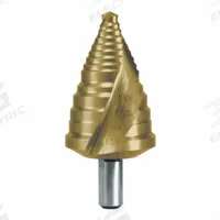 RUKO TOOLS Step Drill Bit: 7/8" to 1-3/8", TiN-Coated HSS, 3-Flats Shank (MPN 101706T). Key specifications — attr1234936: Not Impact Rated.