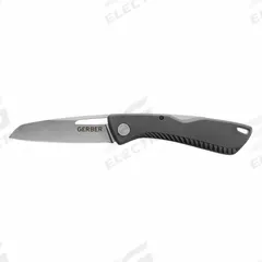 GERBER Folding Knife: 3 1/4 in Blade Lg, 4 1/2 in Closed Lg, 7 3/4 in Overall Lg, Plastic, Straight (MPN 31-003214). Key specifications — attr307537: Plastic; attr307538: Yes; attr324882: GERBER.