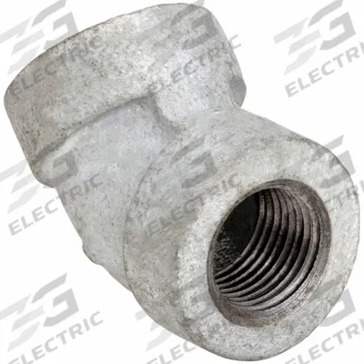 APPROVED VENDOR Metal Pipe Elbow: 45° Elbow, 2 in x 2 in - Medium-Pressure Threaded Pipe Fittings