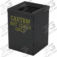 ULTRAPLAY Hot Coal Bin: Steel, 33 1/2 in Overall Ht, Mfr Part # P675, Hot Coal Bin, Rectangle, Black. Key specifications — Shape: Rectangle; Brand: ULTRAPLAY; Manufacturer Part Number: P675; Color: Black; Material: Steel; Product Type: Hot Coal Bin.