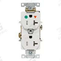 LEVITON Tamper-Resistant Isolated Ground: Hospital Grade, Duplex, 5-20R, White, 125V AC, 20 A (MPN T8300-IGW)