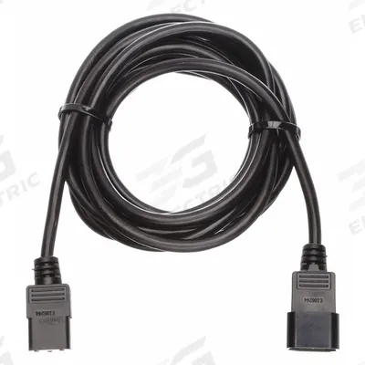 APPROVED VENDOR Power Cord: 15 ft Lg, 3/18, C14 Plug, C13 Receptacle, SJT, PVC - Electronic Equipment Power Cords