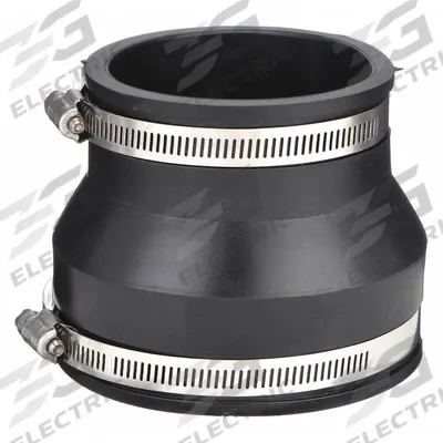 FERNCO Flexible Pipe Straight: PVC, For 2 in_1 1/2 in Pipe, Copper/Iron/PVC/Steel - Flexible Transition Pipe Fittings