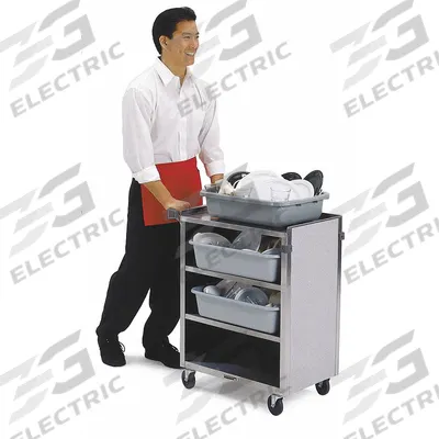 LAKESIDE Enclosed Cart: Enclosed, 300 lb Max Load Capacity, 4 Shelves - Enclosed Stainless Steel Carts
