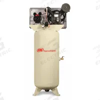 INGERSOLL RAND Electric Air Compressor: 5 hp, 2 Stage, Vertical, 60 gal, 14 cfm, 175 psi, 240V AC (MPN 2340L5-V-230/1). Key specifications — attr48430: INGERSOLL RAND; attr48445: 60 Hz; attr48448: Manual Drain Valve; attr48450: 240V AC; attr48474: Single; attr48487: Vertical.