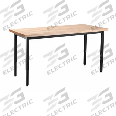 NATIONAL PUBLIC SEATING Conference Table: Brown, 24 in Overall Wd, 54 in Overall Lg - Adjustable-Height Utility Tables