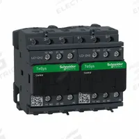 SCHNEIDER IEC Magnetic Contactor: Reversing, 3 Poles, 3NO Contacts, 12 A, 120V AC Coil (MPN LC2D12G7). Key specifications — Brand: SCHNEIDER; Integrated Surge Suppression: No.