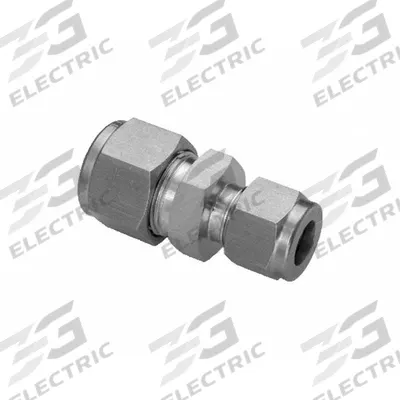 HAM-LET Compression Fitting Union: 8 mm OD x 6 mm OD Fitting Size - Double-Ferrule Stainless Steel Fittings