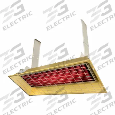 FOSTORIA Electric Infrared Heater: 6500 W Watt Output, 480V AC, 1 or 3 Phase, Hardwired - Indoor/Outdoor Suspended Infrared Radiant Electric Ceiling Heaters