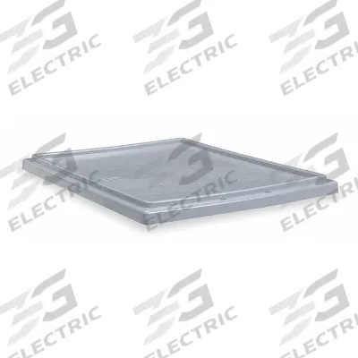 AKRO-MILS Lid: 23 1/2 in x 15 1/2 in, Gray, FDA Compliant, 5W878 - Lids for Standard Stacking & Nesting Totes