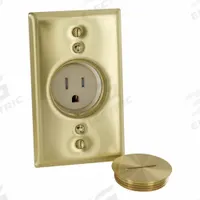 LEVITON Plugs and Receptacles: Single, 5-15, Ivory, 125V AC, 15 A, 2 Pole / 3 Wire (MPN T5250-B)