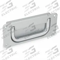 JW WINCO Recessed Folding Pull Handle: Unthreaded Holes, Steel, Silver, Bridge, 6.7 in Overall Lg (MPN 425.8-120-CR-SR-A). Key specifications — Mounting Type: Unthreaded Holes; Brand: JW WINCO; Color: Silver; Finish: Powder Coated; Material Family: Steel.
