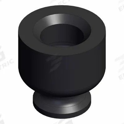SMC Pad Unit: Flat, w/o Adapter, 15 mm Pad Dia, NBR, Black, 50, 3 mm Pad Ht - Flat Type Automotive & Industrial Vacuum Pads