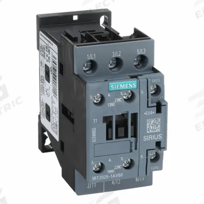 Siemens Power Contactor: Non-Reversing, 3 Poles, 3NO Contacts, 17 A - Non-Reversing IEC Contactors