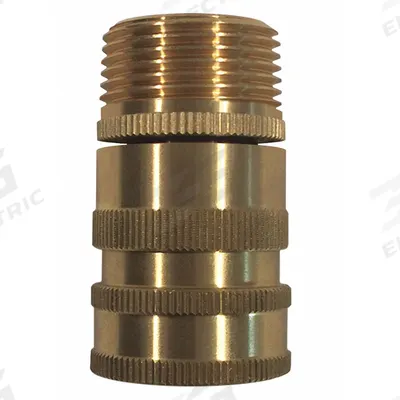 SANI-LAV Quick Connect Hose Adapter: Brass, Brass, 2 in Overall Lg - Faucet Sprayer Hose Adapters
