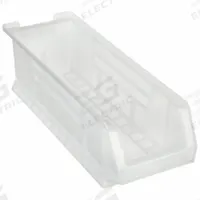 AKRO-MILS Super Size Bin: 23 7/8 in Overall Lg, 8 1/4 in x 7 in, Clear, Stacking Capable (MPN 30284SCLAR). Key specifications — Mobility: Stationary; Material: Plastic; Brand: AKRO-MILS; Stackable: Stacking Capable.