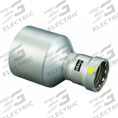 VIEGA MEGAPRESS Crimp Fitting: 2 1/2 in Pipe x 2 in Pipe Size, FTG x Press-fit, Carbon Steel - Gas Steel Press Pipe Fittings