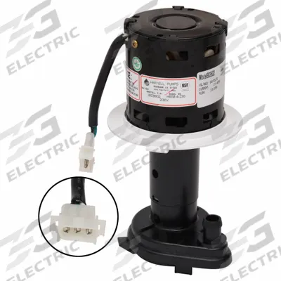 HARTELL Ice Machine Pump: 1/6 hp, 230V AC, 0 Discharge Adapters - Ice Machine Pumps