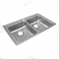 JUST MANUFACTURING Bowl Drop-In Sink: 33 in Overall Lg, 21 1/4 in Overall Wd, 4 1/2 in Bowl Dp (MPN DLADA2133A454-J). Key specifications — Brand: JUST MANUFACTURING; Color Family: Silver/Gray.
