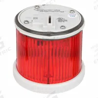 EDWARDS SIGNALING Tower Light Module: Flashing/Steady, 120V AC, Red, 70 mm Overall Dia, 200 Class (MPN 270LEDMR120A). Key specifications — Brand: EDWARDS SIGNALING; Compatible with Series: 200 Class; Lens Color: Red; Operating Voltage: 120V AC; Manufacturer Part Number: 270LEDMR120A.